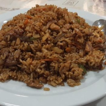 plato arroz con verduras restaurante cafeteria dan castellon
